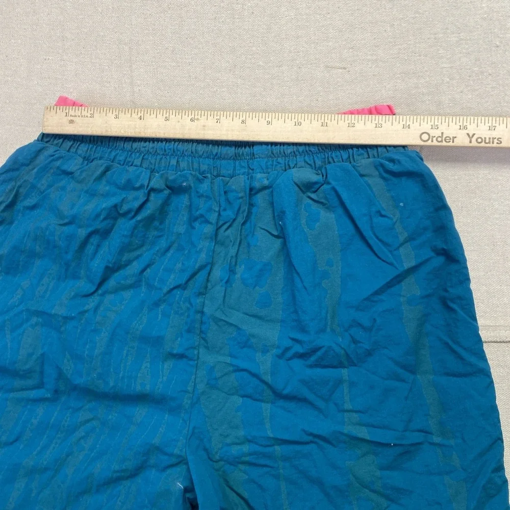 Vintage Nike Aqua Gear Swim Trunks Mens M Teal Patterned 90s Shorts ACG